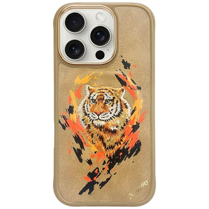 Nimmy Tiger MagSafe dėklas iPhone 16 Pro - rudas