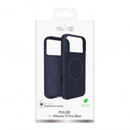 „Puro Pulse iPhone 17 Pro Max“ polikarbonato apsauginis dėklas – tamsiai mėlynas