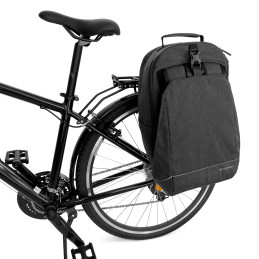 Wozinsky dviračio bagažinės krepšys dviračio kuprinė su rėmu 2in1 30l juoda (WBB33BK)