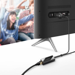Ugreen 30985 išorinė tinklo plokštė skirta Chromecast su mikro USB / USB-A jungtimis 100Mb/ s 1m - juoda