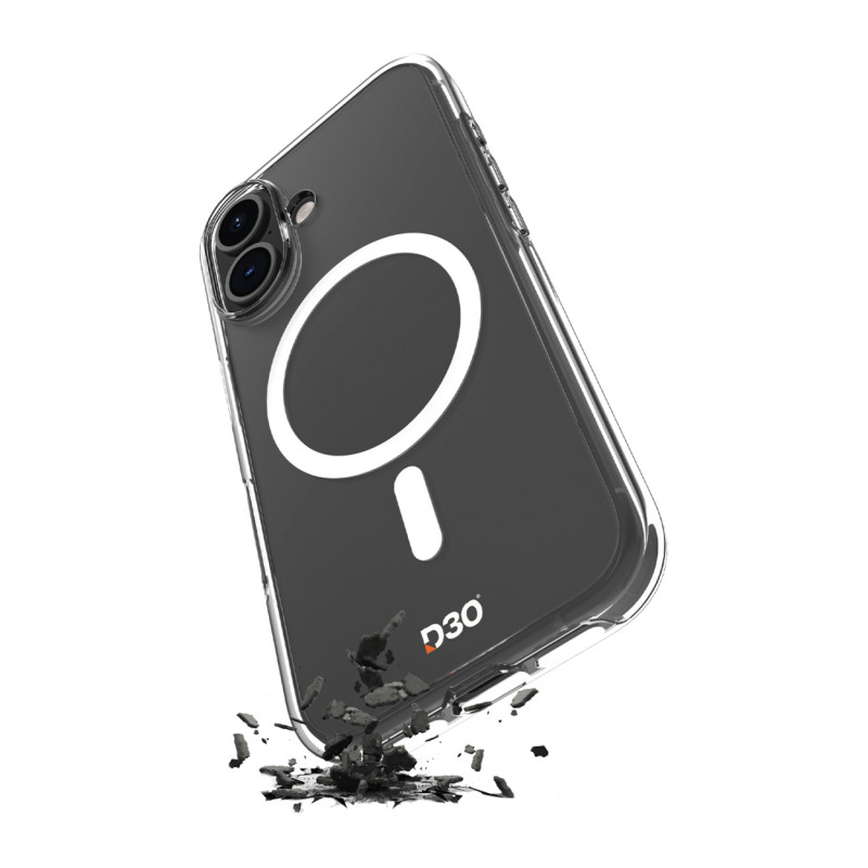 „Puro Impact Clear D3O TPU+PC MagSafe“ dėklas, suderinamas su „iPhone 17“ – permatomas