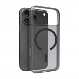 „Puro Daylight Magsafe“ suderinamas silikoninis dėklas, skirtas „iPhone 17 Pro Max“ – permatomas juodas
