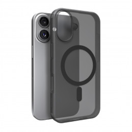 „Puro Daylight Magsafe“ suderinamas silikoninis dėklas, skirtas „iPhone 17“ – permatomas juodas