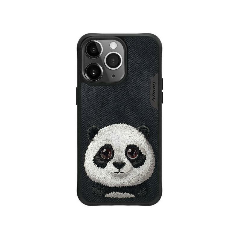 „Nimmy Big Eyed Pet 2.0“ pandos dėklas, skirtas „iPhone 15 Pro“ – juodas