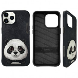 „Nimmy Big Eyed Pet 2.0“ pandos dėklas, skirtas „iPhone 15 Pro“ – juodas