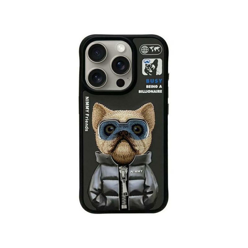 „Nimmy Cool&Cute 2.0“ dėklas, skirtas „iPhone 15 Pro“ – juodas