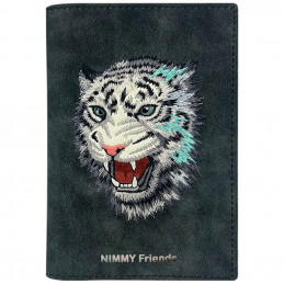 „Nimmy Raptor Tiger“ paso / piniginės dėklas – tamsiai pilkas