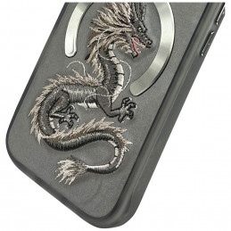 „Nimmy Dragon MagSafe“ dėklas, skirtas „iPhone 16 Pro“ – pilkas