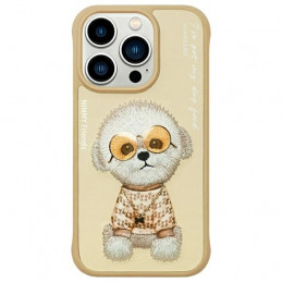 „Nimmy Glasses“ stilingas dėklas, skirtas „iPhone 15 Pro Max“ – smėlio spalvos
