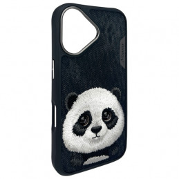 „Nimmy Big Eyed Pet 2.0“ pandos dėklas, skirtas „iPhone 16“ – juodas