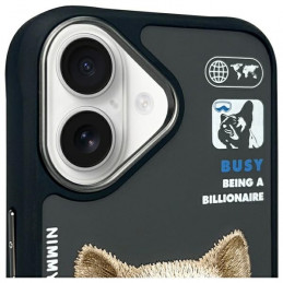 „Nimmy Cool&Cute 2.0“ šuns dėklas, skirtas „iPhone 16“ – juodas