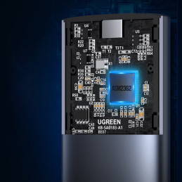 Ugreen Drive Bay kietojo disko korpusas M.2 B-Key SATA 3.0 5Gbps pilkas + USB tipo C laidas (CM400)