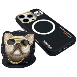 „Nimmy Glasses Cool nag MagSafe“ dėklas, skirtas „iPhone 16 Pro Max“ – juodas