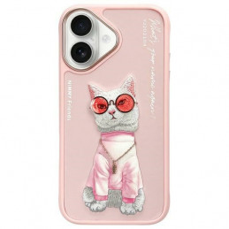 „Nimmy Glasses“ „Cool Cat“ dėklas „iPhone 16“ – rožinis