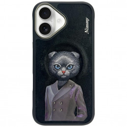 „Nimmy Magnetic“ madingas mielas augintinio formos „MagSafe“ dėklas, skirtas „iPhone 16“ – juodas