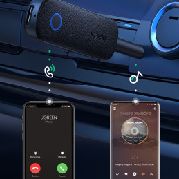 Ugreen bluetooth siųstuvo imtuvo mini lizdas 3,5 mm juodas (CM403)