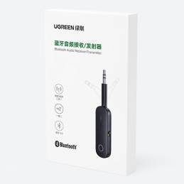 Ugreen bluetooth siųstuvo imtuvo mini lizdas 3,5 mm juodas (CM403)