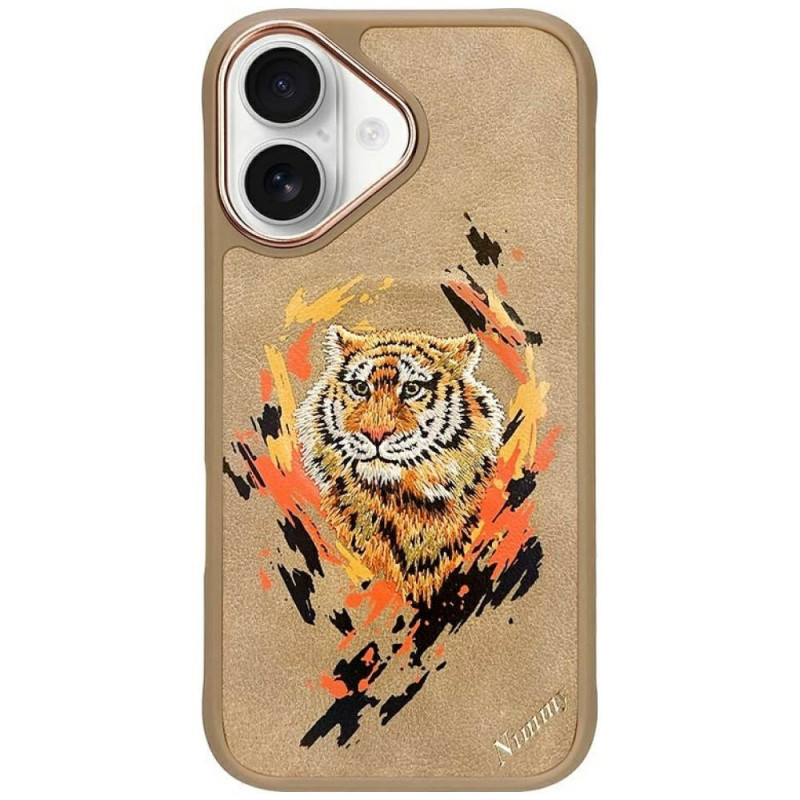 Nimmy Tiger MagSafe dėklas iPhone 16 - rudas