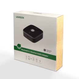 Ugreen Bluetooth 5.1 aptX 2RCA / 3,5 mm mini lizdo imtuvo adapteris juodas (40759)