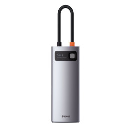„Baseus Metal Gleam“ serijos daugiafunkcis USB HUB 5in1 USB Type C PD 100W HDMI pilka (WKWG020013)