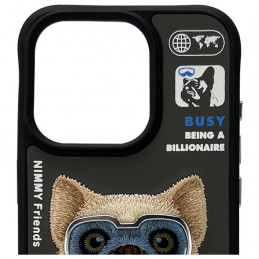 „Nimmy Cool&Cute 2.0“ dėklas, skirtas „iPhone 15 Pro“ – juodas