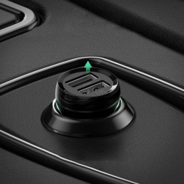 Ugreen automobilinis įkroviklis 2x USB 24W 4,8 A (2x 2,4 A) juodas (50875)