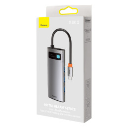 „Baseus Metal Gleam“ serijos daugiafunkcis USB HUB 5in1 USB Type C PD 100W HDMI pilka (WKWG020013)