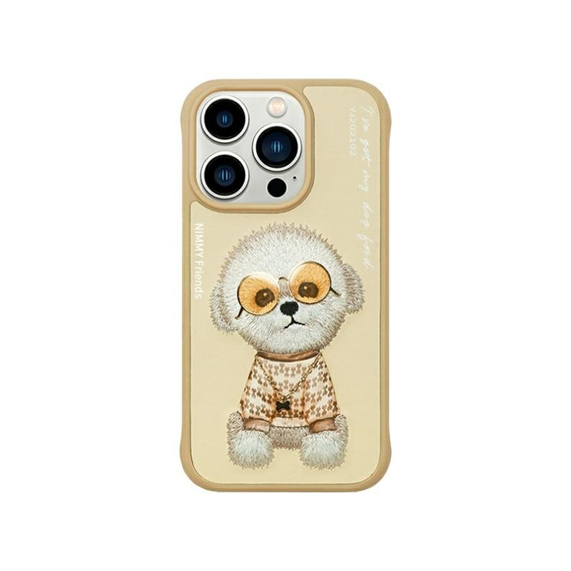 „Nimmy Glasses“ stilingas dėklas, skirtas „iPhone 15 Pro“ – smėlio spalvos