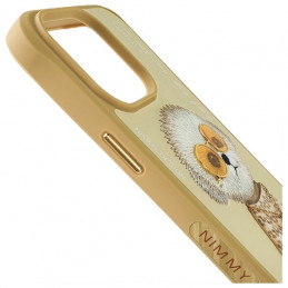 „Nimmy Glasses“ stilingas dėklas, skirtas „iPhone 15 Pro“ – smėlio spalvos