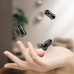 Ugreen automobilinis įkroviklis 2x USB 24W 4,8 A (2x 2,4 A) juodas (50875)