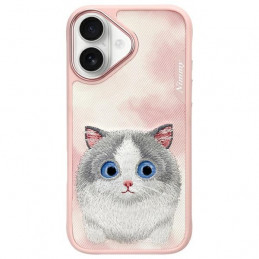 „Nimmy Big Eyed Pet 2.0“ katės dėklas, skirtas „iPhone 16“ – rožinis