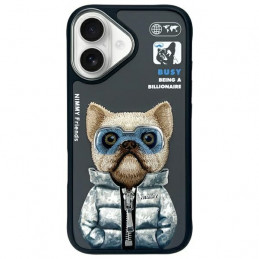 „Nimmy Cool&Cute 2.0“ šuns dėklas, skirtas „iPhone 16“ – juodas