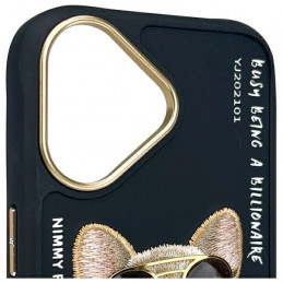 „Nimmy Glasses“ „Cool Dog“ dėklas „iPhone 16“ telefonui – juodas