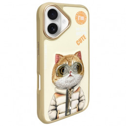 „Nimmy Cool&Cute 2.0“ katės dėklas, skirtas „iPhone 16“ – žalias