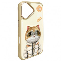 „Nimmy Cool&Cute 2.0“ katės dėklas, skirtas „iPhone 16“ – žalias