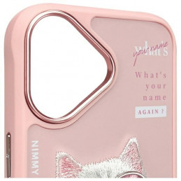 „Nimmy Cool&Cute 2.0“ katės dėklas, skirtas „iPhone 16“ – rožinis