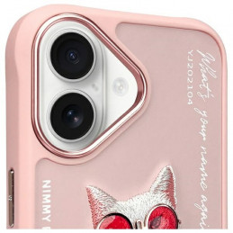 „Nimmy Glasses“ „Cool Cat“ dėklas „iPhone 16“ – rožinis