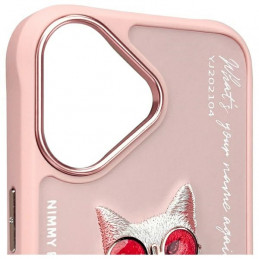 „Nimmy Glasses“ „Cool Cat“ dėklas „iPhone 16“ – rožinis