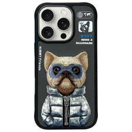 „Nimmy Cool&Cute 2.0“ šuns dėklas, skirtas „iPhone 16 Pro“ – juodas