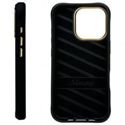 „Nimmy Glasses“ stilingas šuns dėklas, skirtas „iPhone 16 Pro“ – juodas