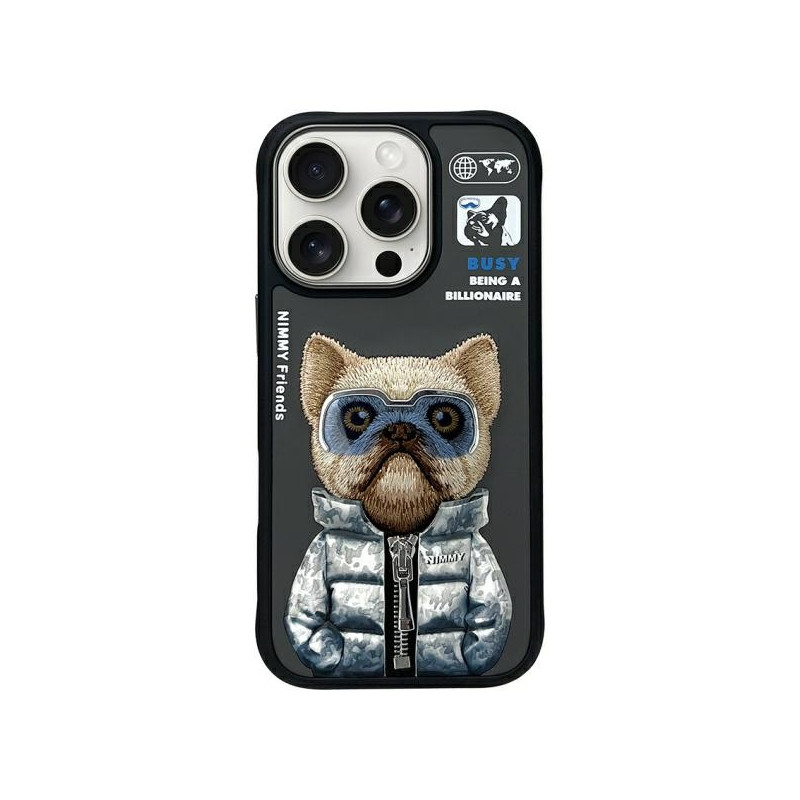 „Nimmy Cool&Cute 2.0“ šuns dėklas, skirtas „iPhone 16 Pro Max“ – juodas
