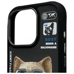 „Nimmy Cool&Cute 2.0“ šuns dėklas, skirtas „iPhone 16 Pro Max“ – juodas