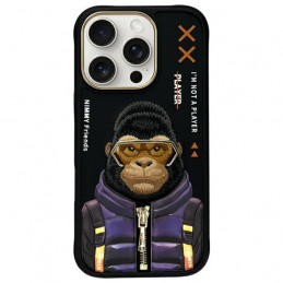 „Nimmy Cool&Cute 2.0“ beždžionės formos dėklas, skirtas „iPhone 16 Pro Max“ – juodas