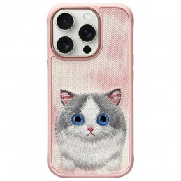 „Nimmy Big Eyed Pet 2.0“ katės dėklas, skirtas „iPhone 16 Pro Max“ – rožinis