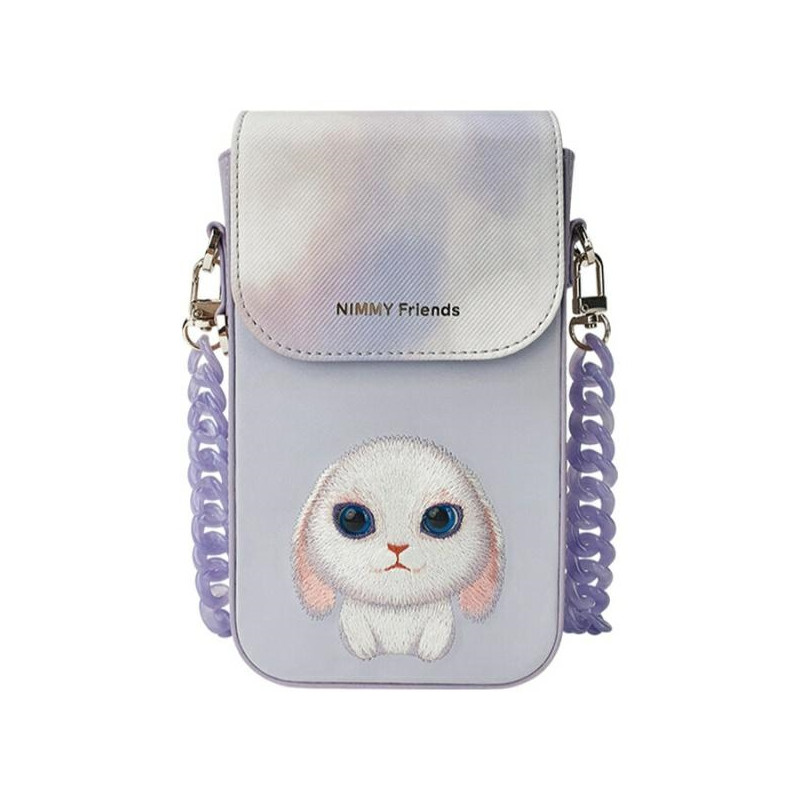 „Nimmy Big Eyed Pet 2.0“ telefono dėklas su triušio formos logotipu – violetinė