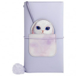 Nimmy Big Eyed Pet 2.0 Rabbit 2-in-1 užrašų knygelė + rašiklis - violetinė