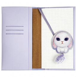 Nimmy Big Eyed Pet 2.0 Rabbit 2-in-1 užrašų knygelė + rašiklis - violetinė