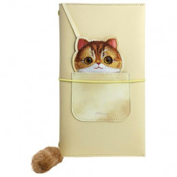 Nimmy Big Eyed Pet 2.0 Cat 2-in-1 užrašų knygelė + rašiklis - smėlio spalvos