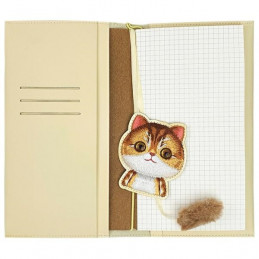 Nimmy Big Eyed Pet 2.0 Cat 2-in-1 užrašų knygelė + rašiklis - smėlio spalvos