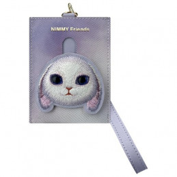 „Nimmy Big Eyed Pet 2.0“ triušio telefono dėklas + piniginė + sekimo dėklas – violetinė